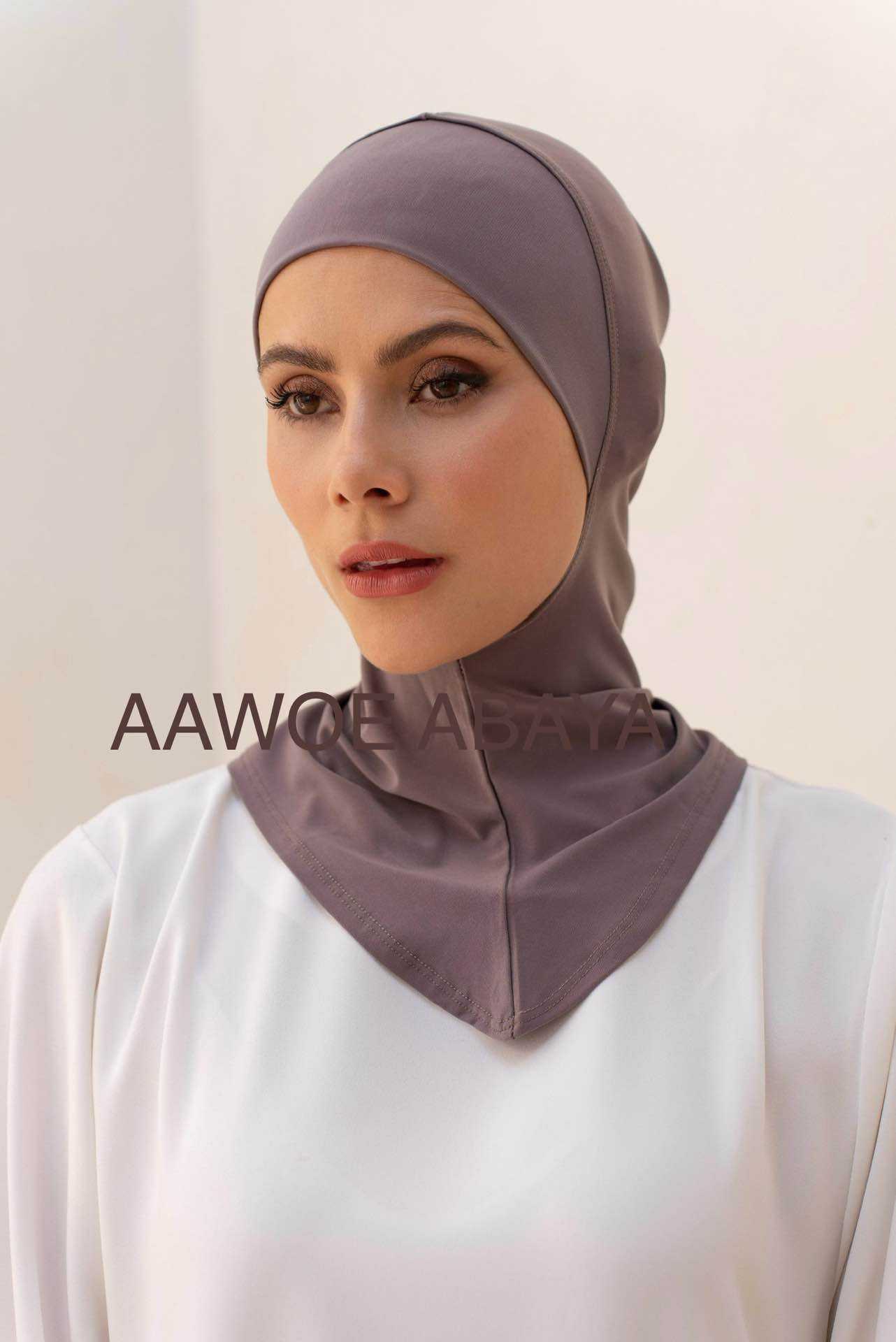 Aawoe Abaya – wholesale Hijab - Dam – Elegant hijabmössa med kaffekant - 228843