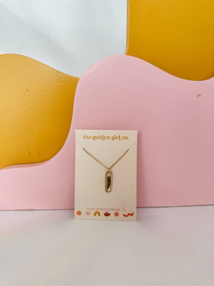 Fern Necklace for wholesale by The Golden Girl Co.