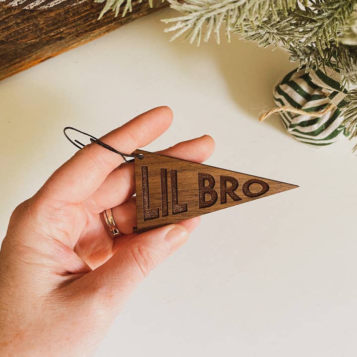 Left Grain - Wholesale Ornament - Big Bro or Lil Bro Pennant Ornament1