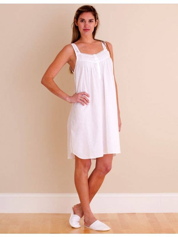 Jacaranda Living - Wholesale Nightgown - Women's - Joy White Cotton Nightgown