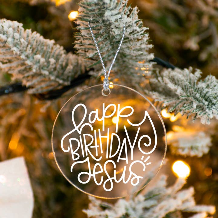 Happy Birthday Jesus | Christmas Ornament | Christian for wholesale by 417 Designs LLC