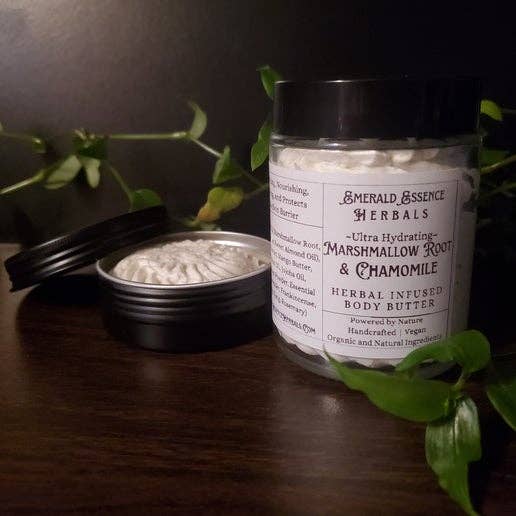 Emerald Essence Herbals - Wholesale Body Balm/Butter - Marshmallow Root & Chamomile Infused Whipped Body Butter0