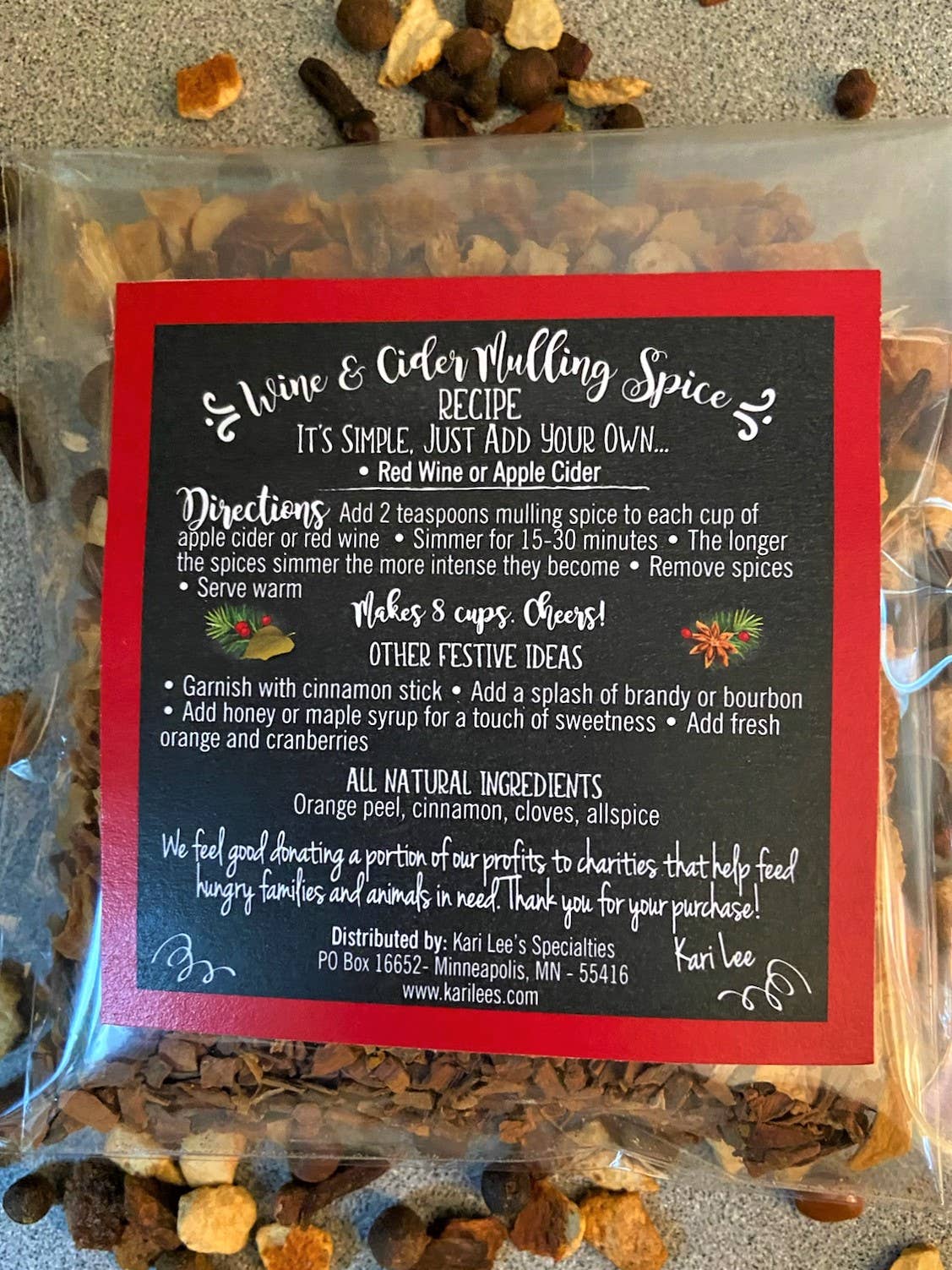 Kari Lee's Specialties - Wholesale Mulling Spice - Mulling Spice - Wine & Cider2