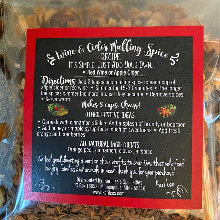 Kari Lee's Specialties - Wholesale Mulling Spice - Mulling Spice - Wine & Cider2