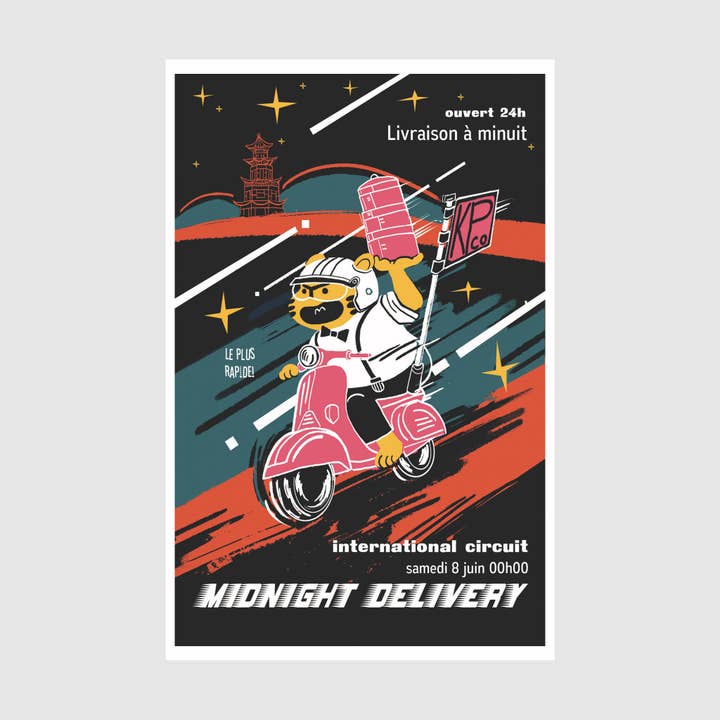 Midnight Delivery Poster for wholesale by Kayan Pepper Co.