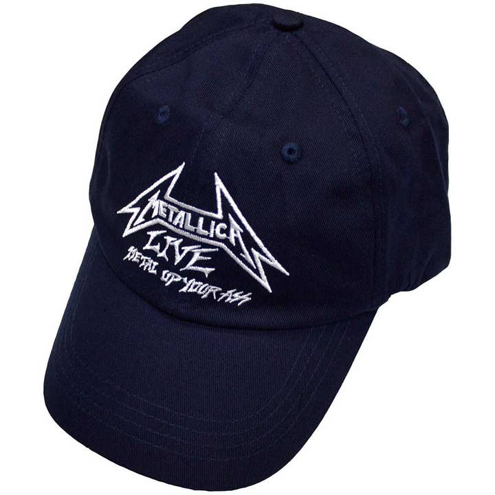 Cappellino da baseball blu navy "Live" dei Metallica per la vendita all'ingrosso da parte di Collector's Outpost