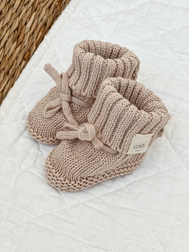 COKO baby - Wholesale Booties – Baby - Heirloom Booties - Oat2