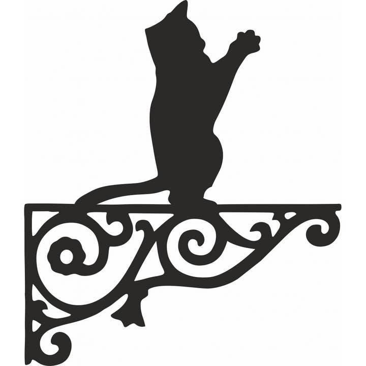 Cat Standing Ornamental hanging Bracket for wholesale by Steel Images