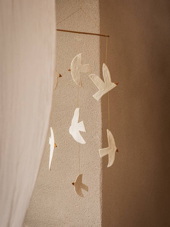 Pássaro Móvel em Feltro Picado por atacado de MUSKHANE