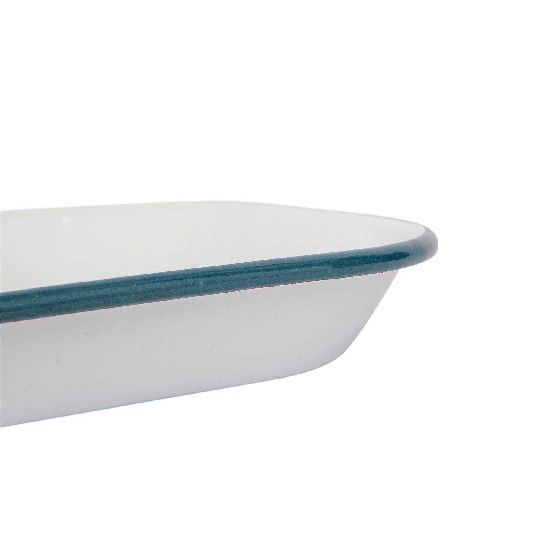 Rinkit Pty Ltd - Wholesale Baking Dish - 34cm x 26cm White Rectangle Enamel Baking Tray - By Argon Tableware11