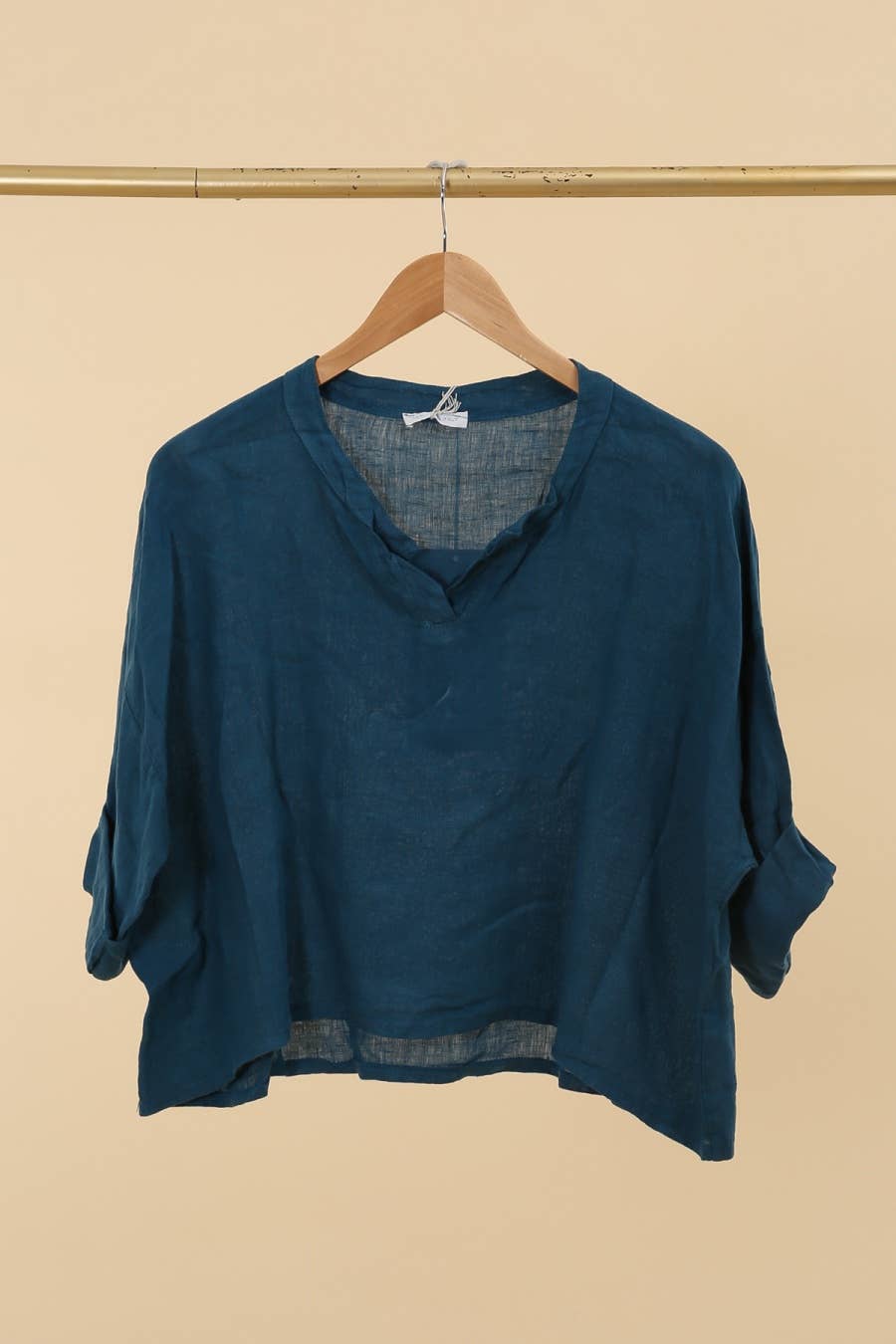 la maison des fibres naturelles - Wholesale Blouse - Dames - Linnen top met v-hals 23100, 100% linnen55