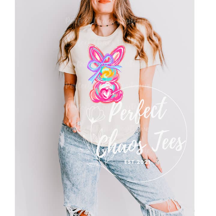 Watercolor Bunny / Easter T-shirt / Adult and Youth for wholesale by Perfect Chaos Accessories