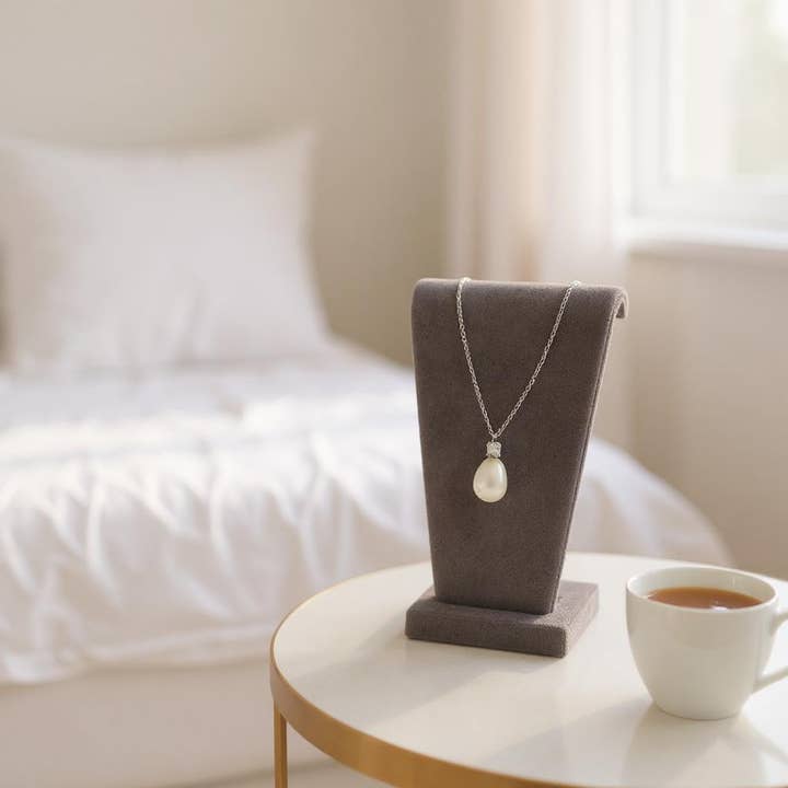 Athena Bridal Jewellery – Colar pingente/pendente por atacado – CZ COLLECTION - COLAR DE RELÍQUIAS VINTAGE - CZNK72 PRATA6