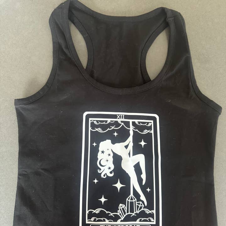 Black Pole Tarot Crop Top - READY to SHIP (1 Small, 1 Large available) for wholesale by Selenite Studio