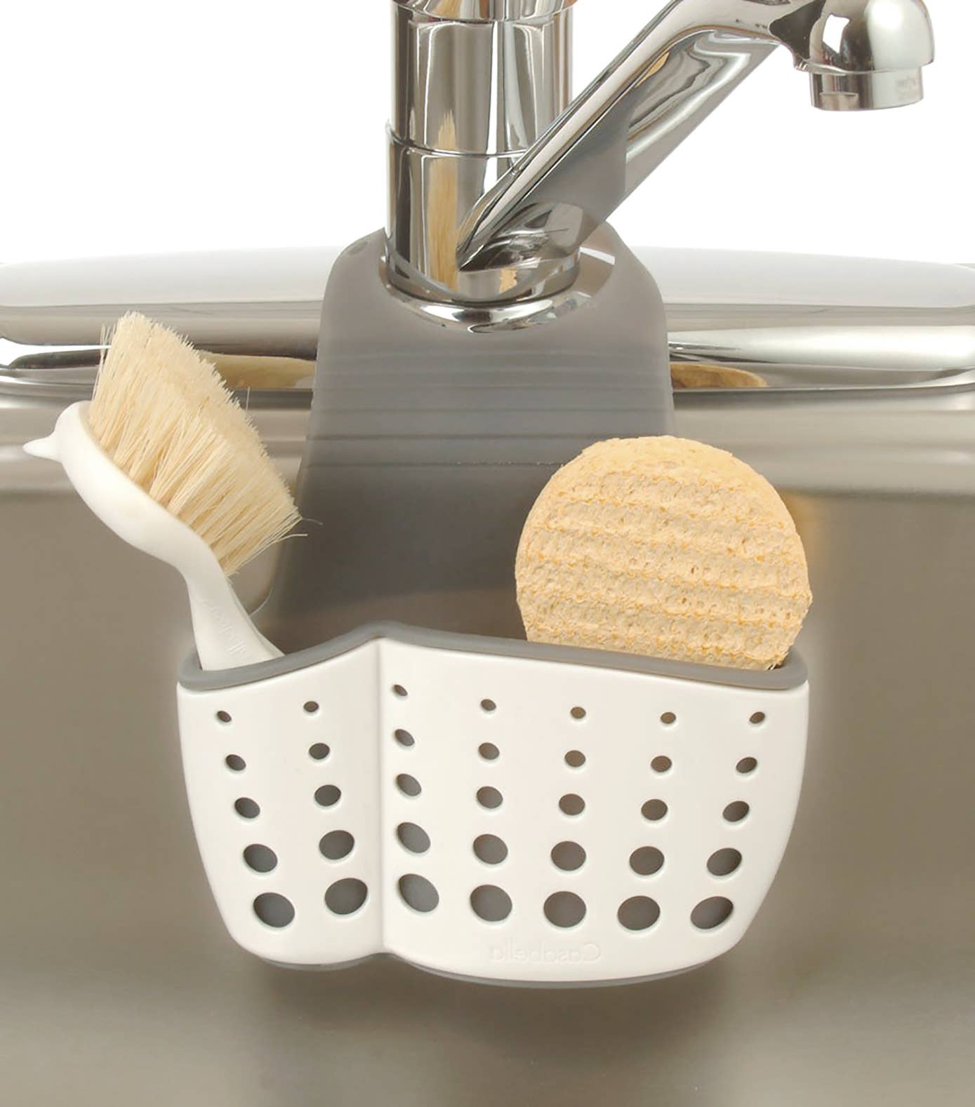 home mart goods - Vente Porte-éponge - Porte-éponge pour évier de cuisine avec trous de drainage2