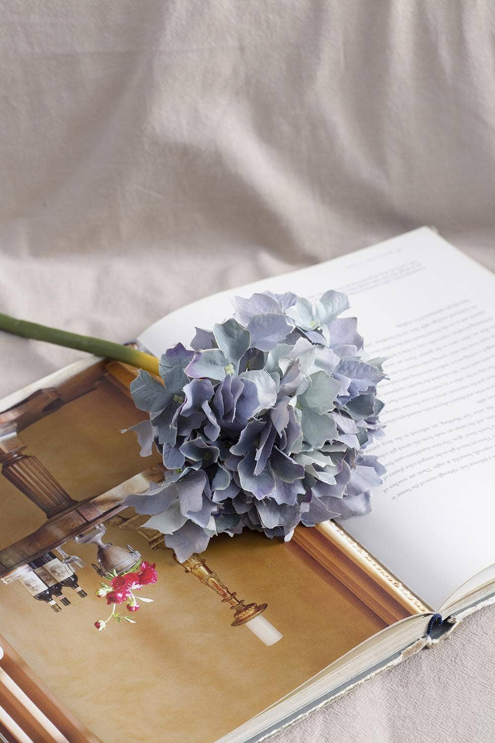 A&B Home Group Inc. - Wholesale Artificial Flowers - Almost Real 14" Hydrangea - Multi-Blue0