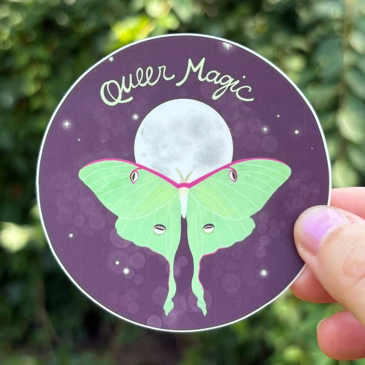 Queer Magic, vinyl sticker for wholesale by Heart Stone Gallery