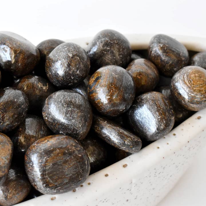 Soothing Crystals - Venta al por mayor Piedras/cristales espirituales - Piedras Pulidas de Broncita Piedras Curativas 100G a 1KG4