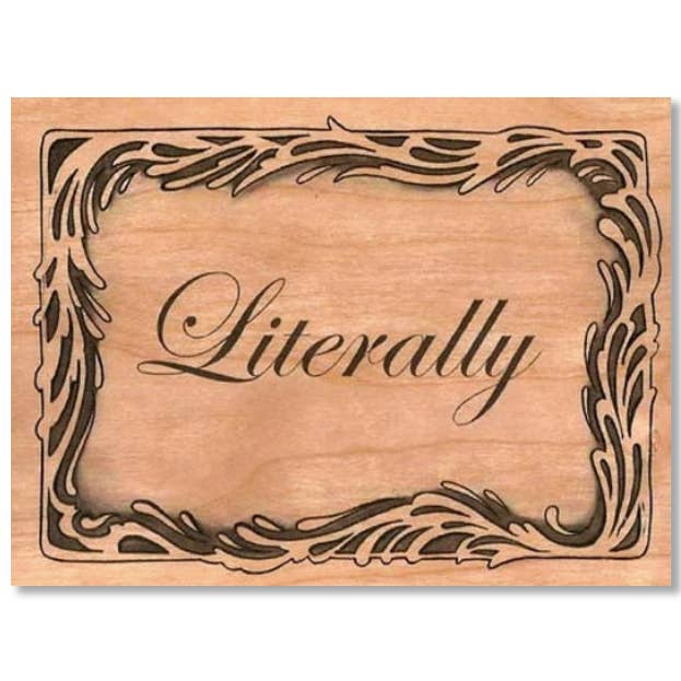 Wood Folding Card - Literally for wholesale by Spitfire Girl