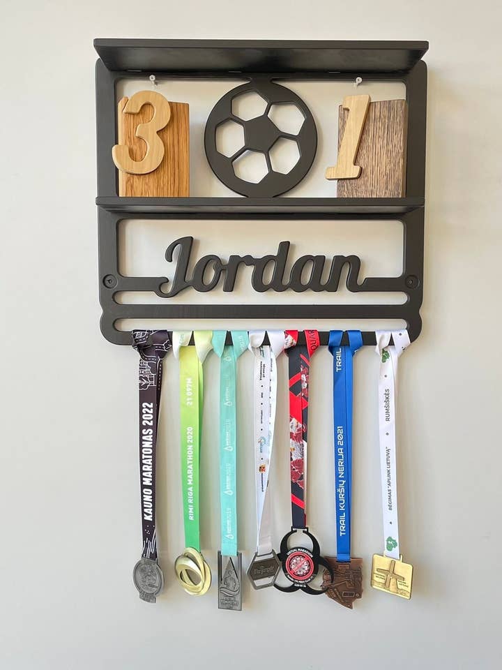 Tropfies plank en rek Dubbele Medaille hanger voor wholesale door Woodinout