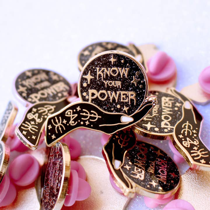 Glitter Punk - Wholesale Lapel Pin/Button - Know Your Power Enamel Pin