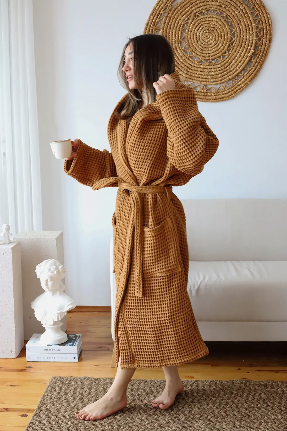 Wholesale Unique Waffle 100 Cotton Robe, Cotton Bathrobe for your