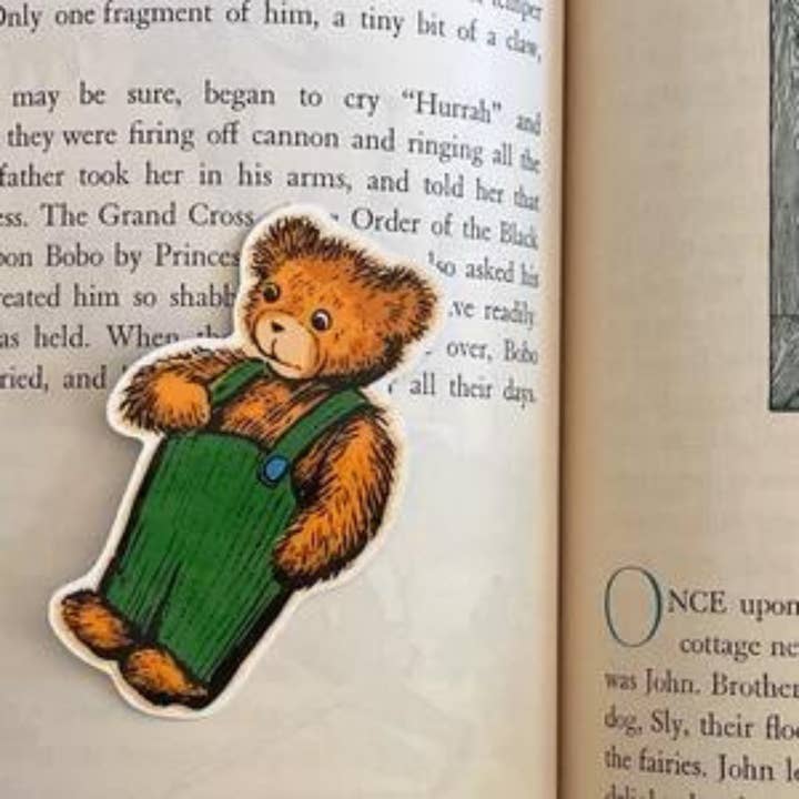Corduroy Bear Sticker - Storybook sticker - waterproof Vinyl for wholesale by littlevintagetale