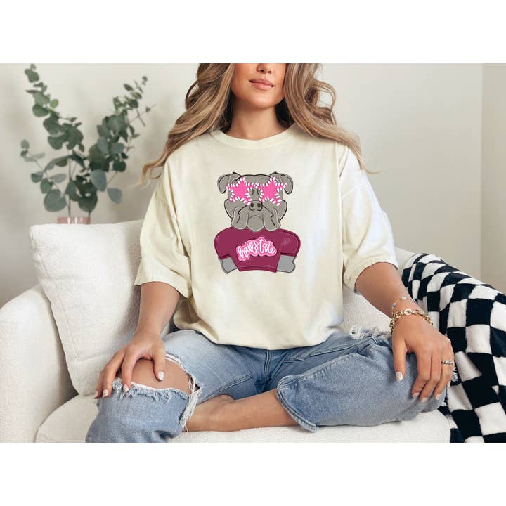 Miss Bulldog Préppy Dessinée pour la vente par Simply You Customs