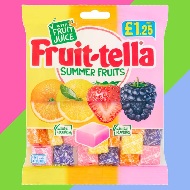 Gaffney's Sweets & Treats Wholesale - Wholesale Gummy - Fruitella Fruit-tella Summer Fruits 12x135g £1.25 PMP