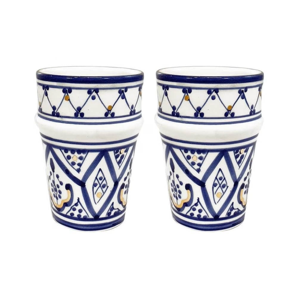 High crafty - Vente Tasse à café/thé - Tasses en céramique marocaine faites à la main avec ornements en or pur8