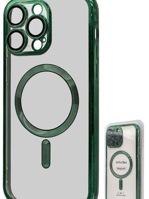Iph 14 Pro Max Metallic Magnet Green for wholesale by Mighty Wireless