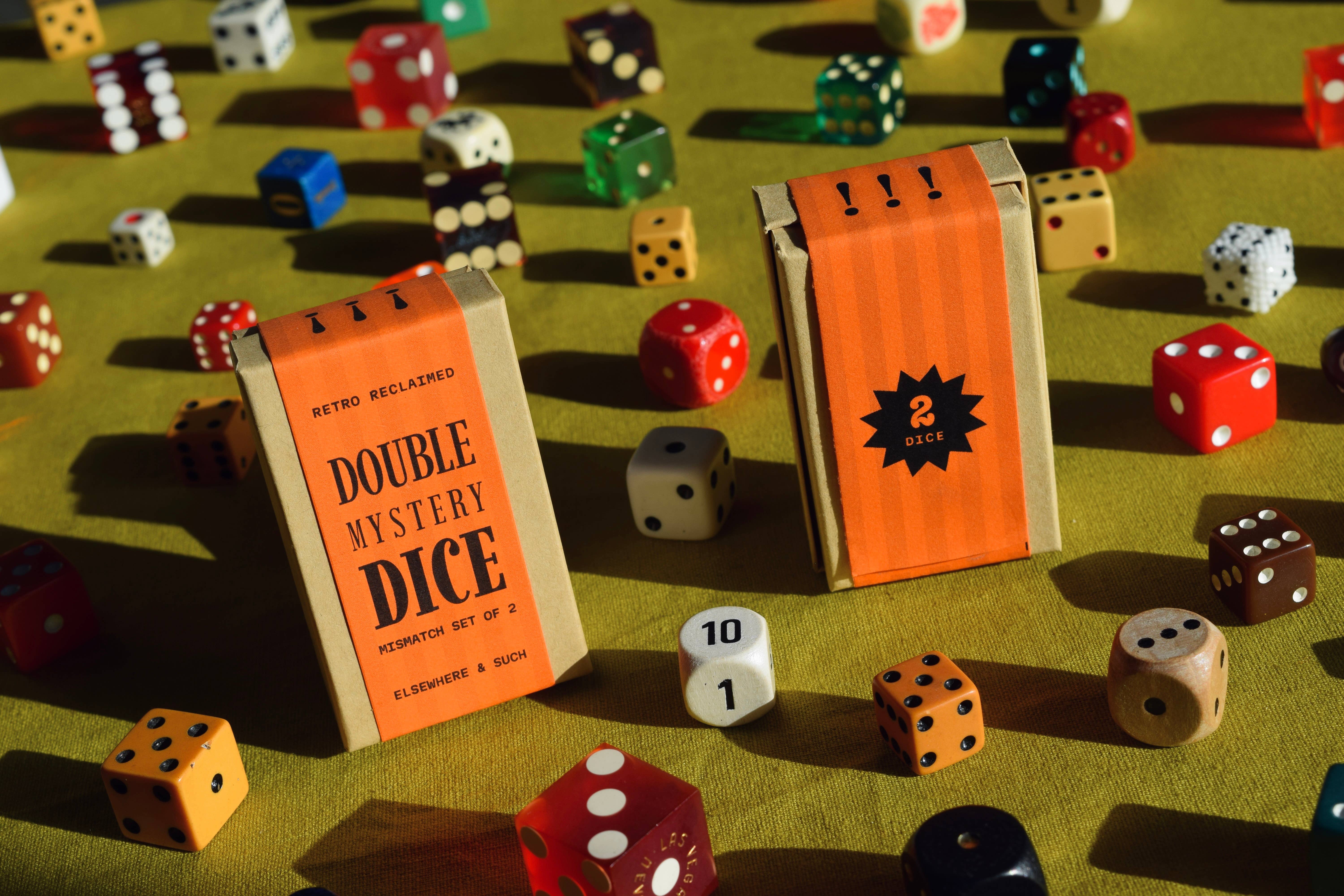 Elsewhere & Such - Wholesale Dice - Double Retro Mystery Dice1
