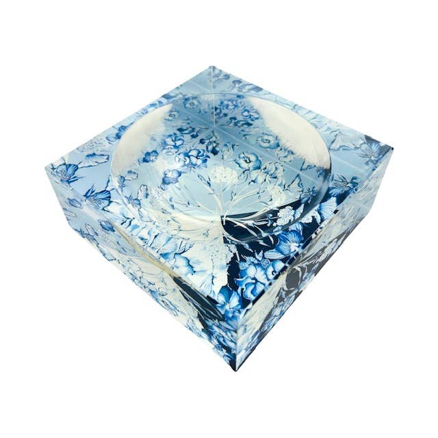 Maven Home - Wholesale Decorative Plate/Dish/Bowl - Aura Acrylic Bowl, Blue Iris0