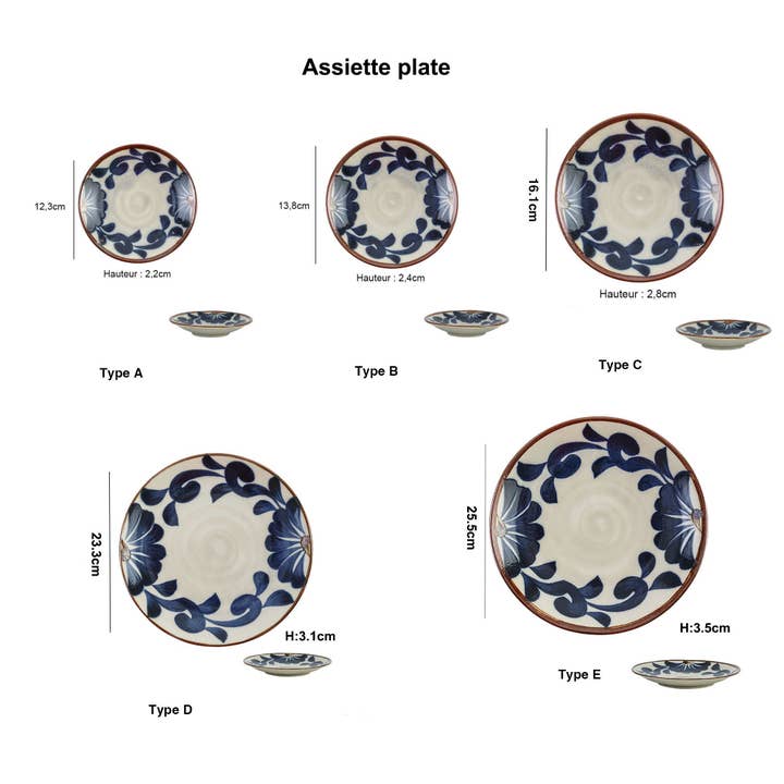 MinoCraft - Wholesale Dinnerware Set - Japanese tableware with Karakusa pattern25