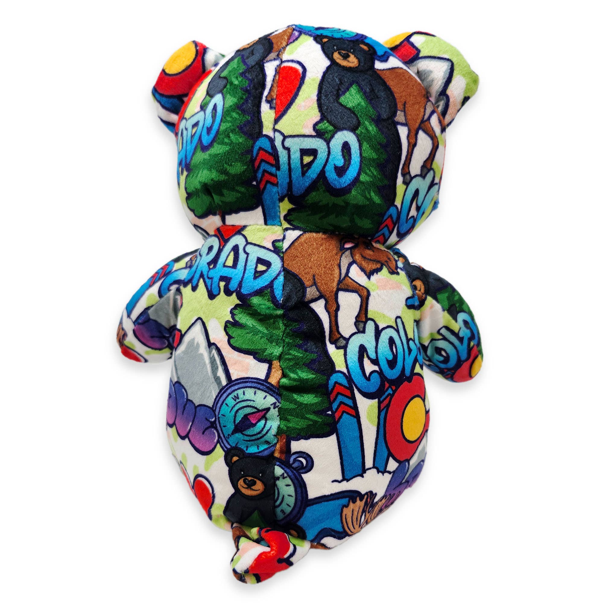 Plushology® by RGU - Wholesale Stuffed/Plush Toy - Kids & Baby - 10" Colorado Graffiti Teddy Bear • Eco3