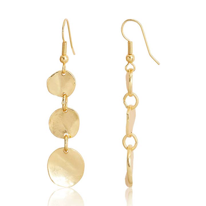 KARINE SULTAN - Wholesale Dangle Earrings - Gold Mini Coin Dangle Earrings0
