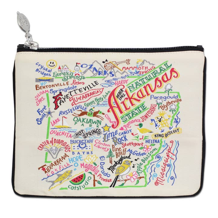 Arkansas Zip Pouch - Natural for wholesale by catstudio