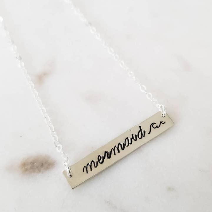 Mermaid Classic Bar Necklace for wholesale by Salt and Sparkle