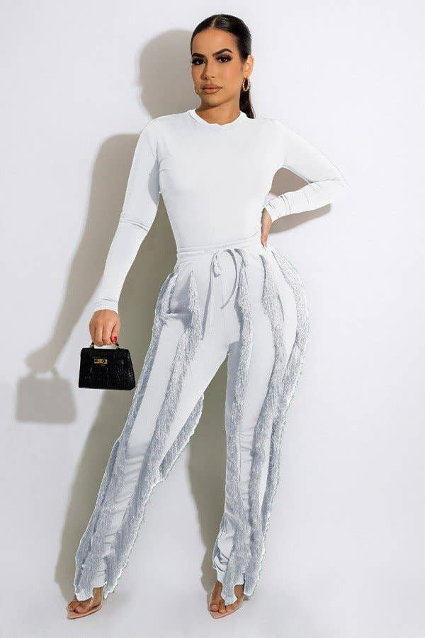Aria Romance - Wholesale Top & Pant Set (NOT Loungewear) - Women's - Fringe Lace Two-Piece Romper8
