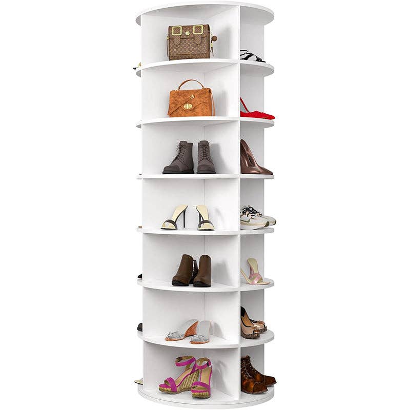 HOMYCASA DESIGN INC - Wholesale Shoe Rack - 7 Tier Rotating Shoe Rack Tower Spinning Storage6