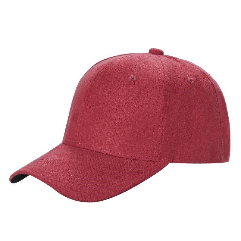 Burzip collection - Wholesale Baseball Cap - Unisex - 6PANEL SUEDE SOLID CAPS 6