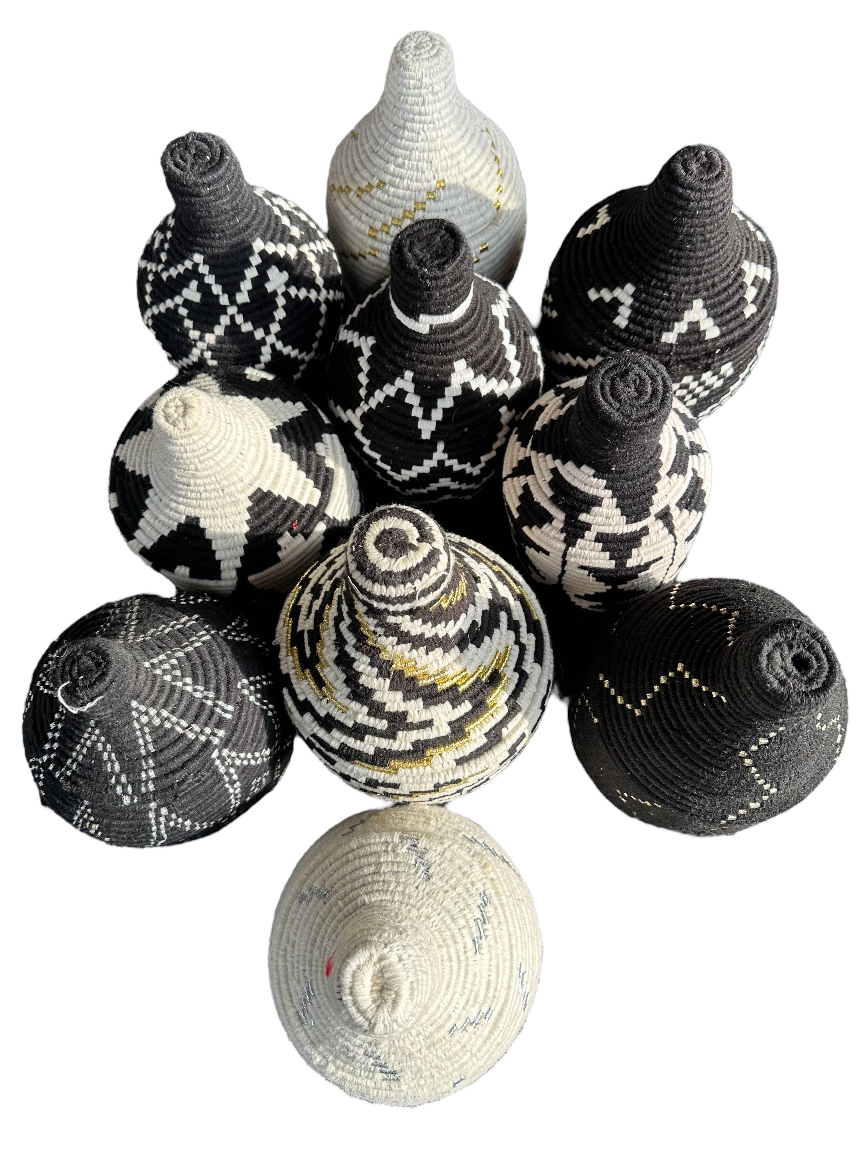 SOUK in the CITY - Wholesale Basket - Set of 5 Berber Baskets (fixed color mixes)16