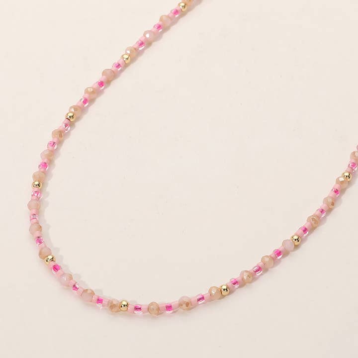 Sensibling Corp. - Vente Collier de perles - Collier ras du cou à perles facettées en forme de boule métallique