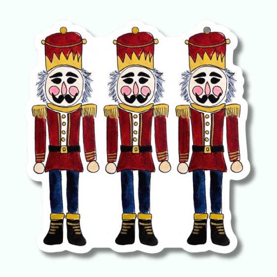 Traditional Nutcracker Sticker | Holiday Sticker | Fun | for wholesale by Anna Whitham Co.
