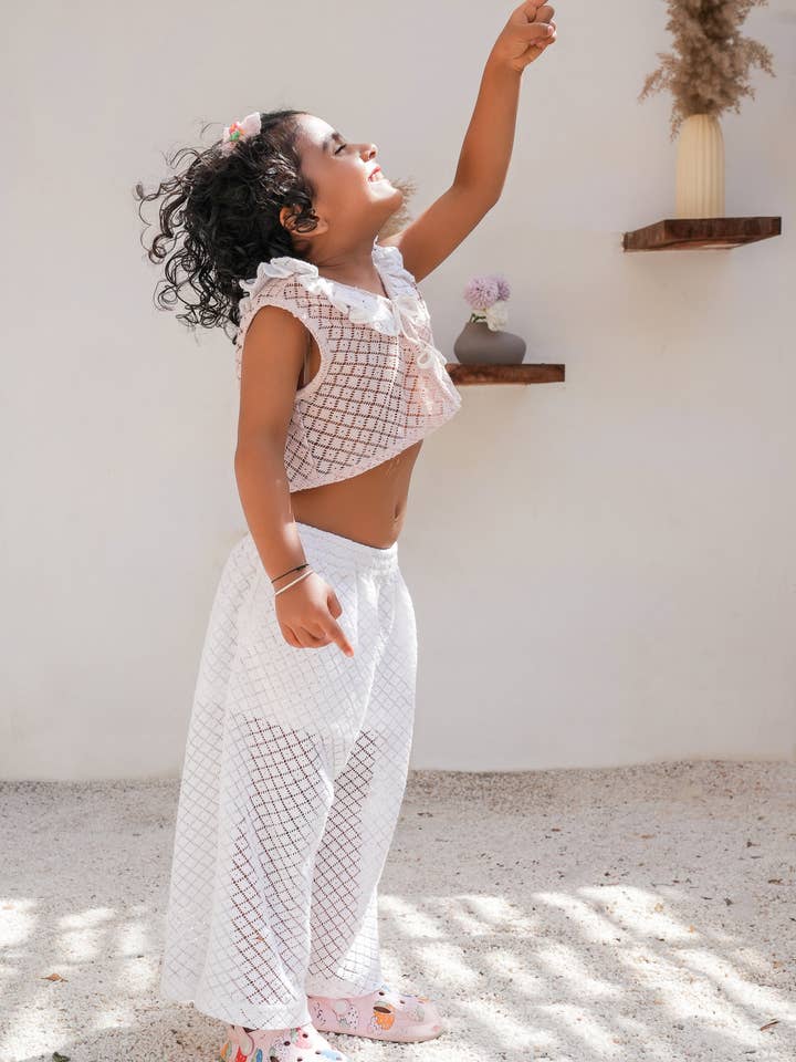 The Beach ROZE hemdje & WITTE broekset Baby : Peuter : Tween voor wholesale door Yo Baby