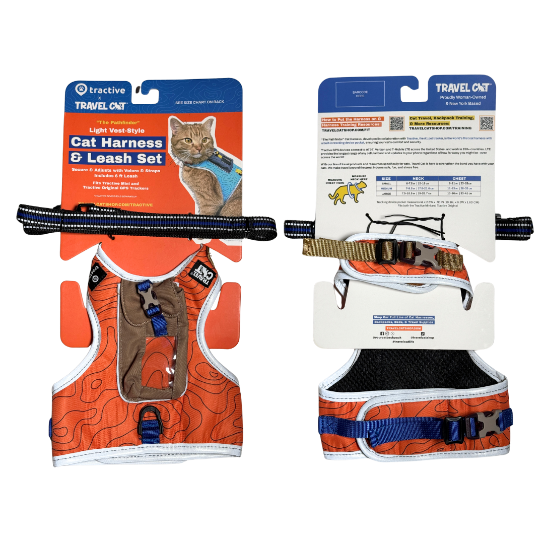 Travel Cat Wholesale - Vente Harnais – chat - Harnais pour chat « The Pathfinder » avec poche pour traceur GPS - Power7