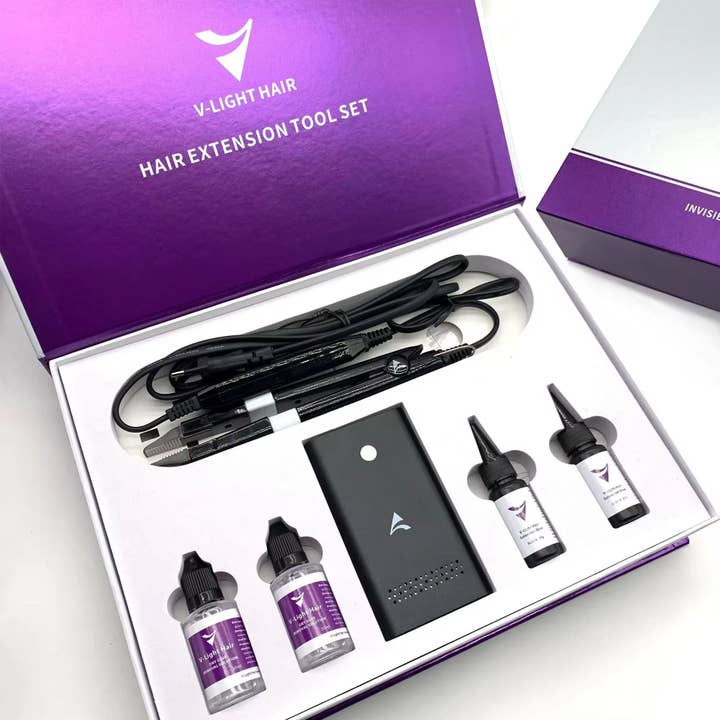 Hair Imports NYC - Wholesale Hair Extensions - V-Light Hair Extension Tool Kit - Professional Salon Application System11