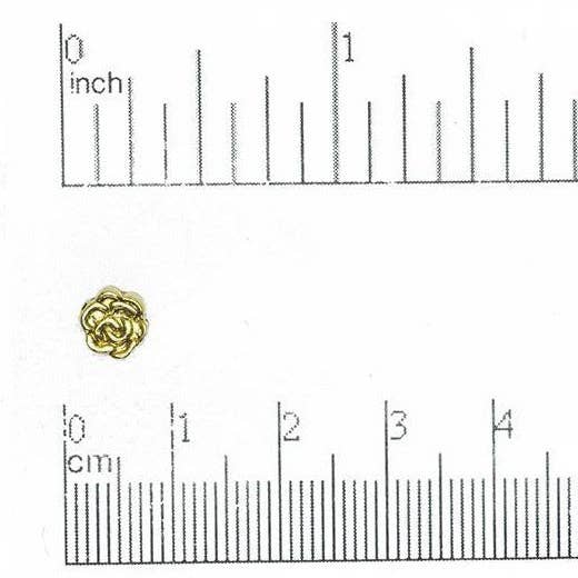 6mm Gold over Solid Pewter Flower Bead Sold by the Piece - CBS10008 for wholesale by Continental Beads