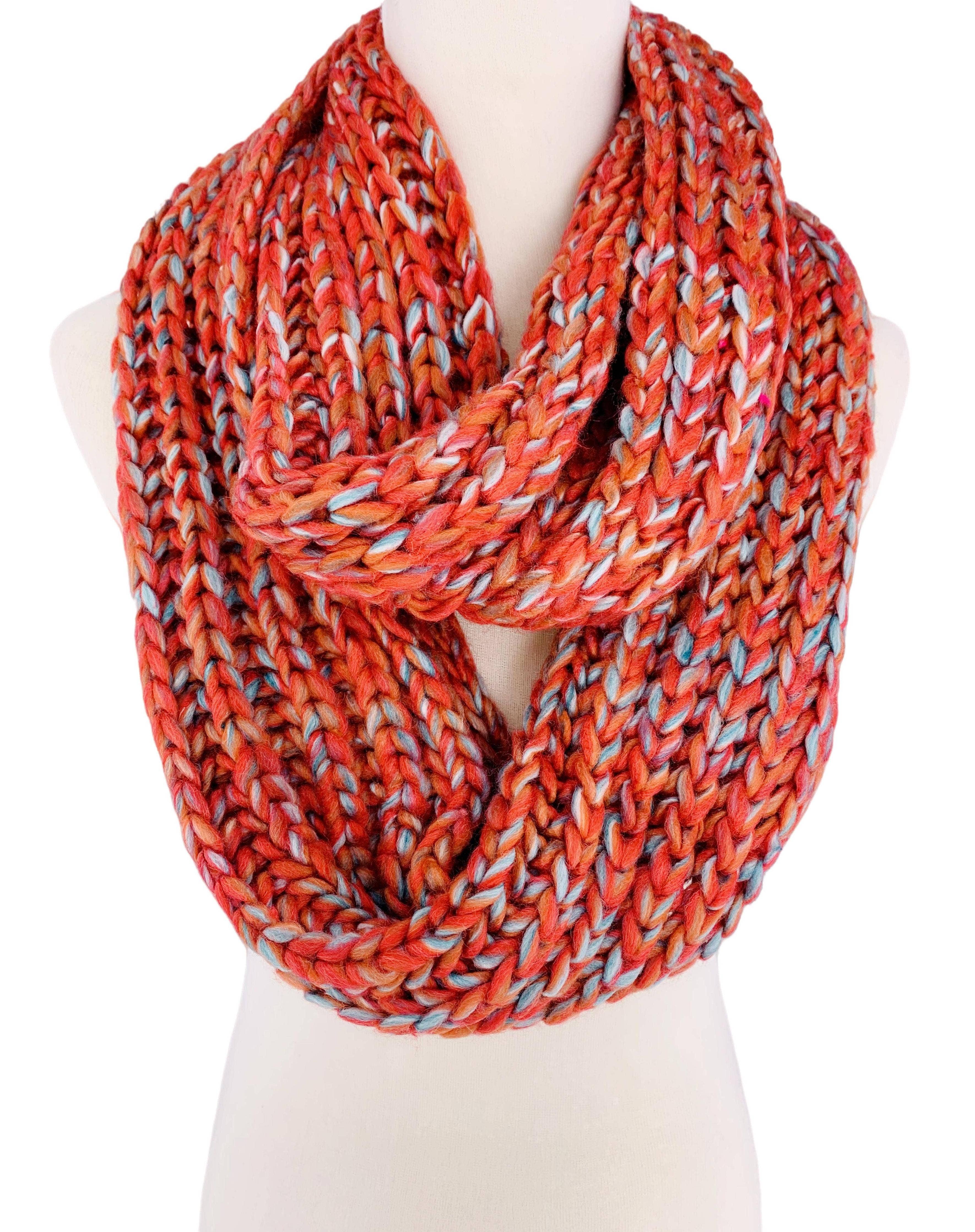 JC Sunny Fashion – wholesale Scarf – Women's – JC011006 Chunky Yarn Knit Infinity Scarf1