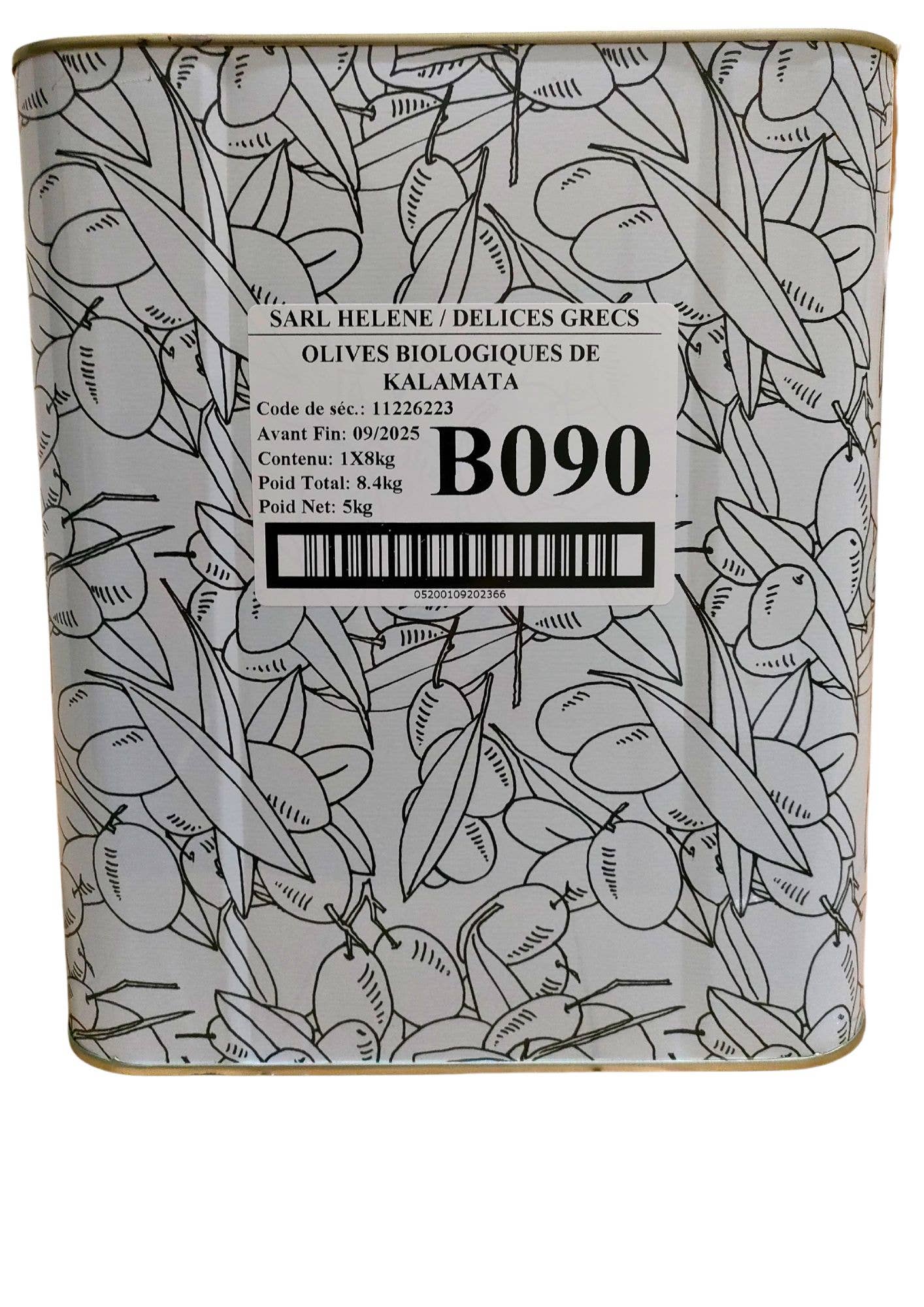 Helene Delices Grecs - Wholesale Olives - BULK Organic Balsamic Kalamata Olives 5kg6